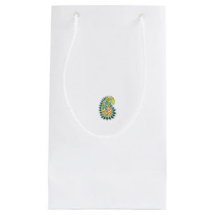 Decoratieve stijl, donkerblauw groen, wattenstel klein cadeauzakje