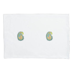 Decoratieve stijl, donkerblauw groen, wattenstel kussensloop