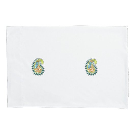 Decoratieve stijl, donkerblauw groen, wattenstel kussensloop (Voorkant)