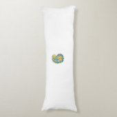 Decoratieve stijl, donkerblauw groen, wattenstel lichaamskussen (Voorkant Verticaal)