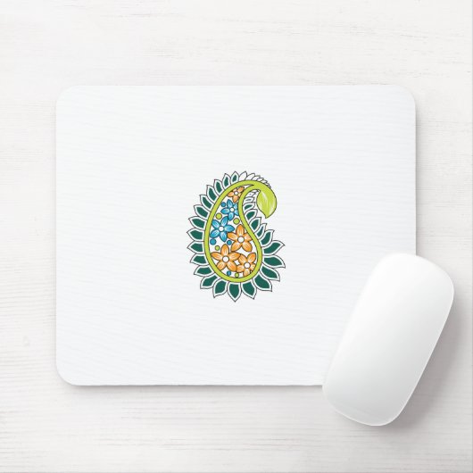 Decoratieve stijl, donkerblauw groen, wattenstel muismat (Met muis)