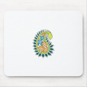 Decoratieve stijl, donkerblauw groen, wattenstel muismat