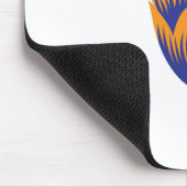 Decoratieve stijl, donkerblauw groen, wattenstel muismat (Hoek)