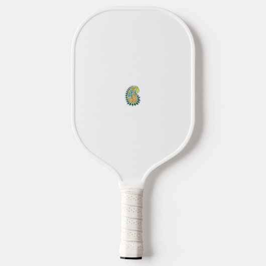 Decoratieve stijl, donkerblauw groen, wattenstel pickleball paddle (Achterkant)