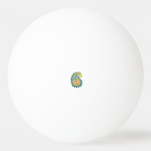 Decoratieve stijl, donkerblauw groen, wattenstel pingpongbal
