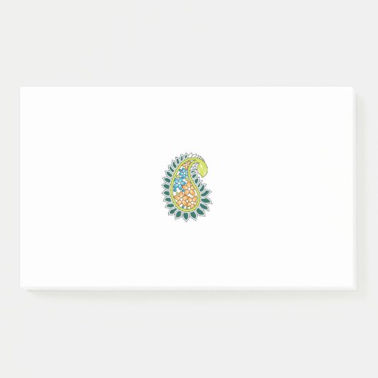 Decoratieve stijl, donkerblauw groen, wattenstel post-it® notes (Voorkant)