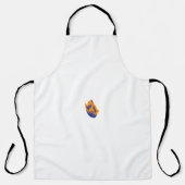 Decoratieve stijl, donkerblauw groen, wattenstel schort (Voorkant)