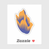 Decoratieve stijl, donkerblauw groen, wattenstel sticker (Vel)