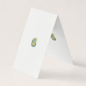 Decoratieve stijl, donkerblauw groen, wattenstel visitekaartje (Voorkant)