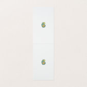 Decoratieve stijl, donkerblauw groen, wattenstel visitekaartje (Binnenkant ongevouwen)