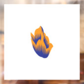 Decoratieve stijl, donkerblauwgroen, Wattle Raamsticker (Vel 2)