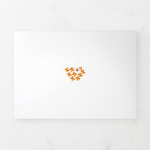 Decoratieve stijl, Dull Oranje, Cornell Red Drieluik Kaart