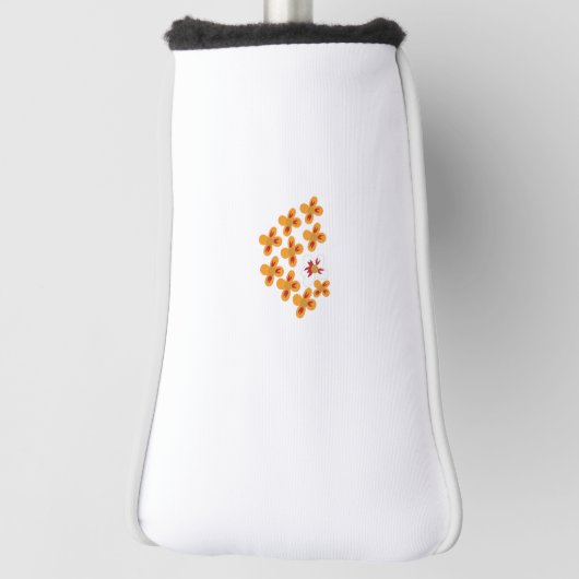 Decoratieve stijl, Dull Oranje, Cornell Red Golfheadcover (Draai 90)