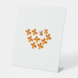 Decoratieve stijl, Dull Oranje, Cornell Red Reclamebord Met Voetstuk