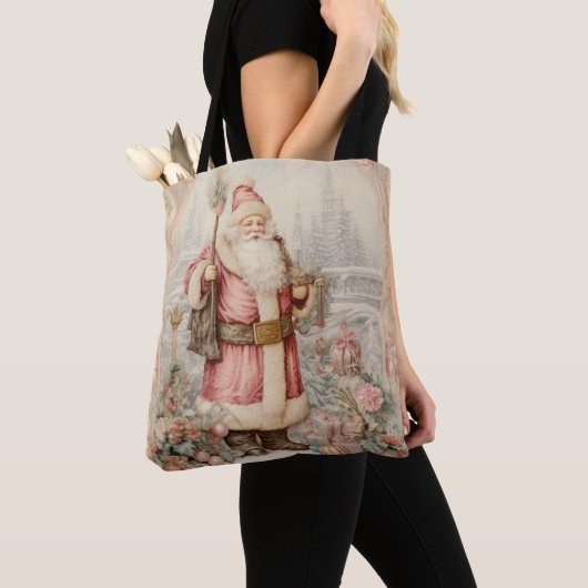 Decoratieve  Stijl Elegante Kerstman Tote Bag (Dichtbij)