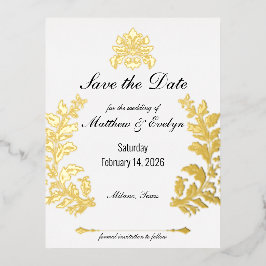 Decoratieve stijl folie uitnodiging briefkaart