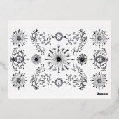 Decoratieve stijl folie uitnodiging briefkaart (Achterkant)