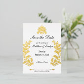 Decoratieve stijl folie uitnodiging briefkaart (Staand Voorkant)