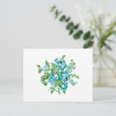 Decoratieve stijl, Mint Cream, Vormt blauw, Blauwg Briefkaart (Staand voorkant)