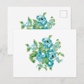 Decoratieve stijl, Mint Cream, Vormt blauw, Blauwg Briefkaart (Voorkant / Achterkant)