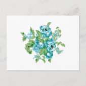 Decoratieve stijl, Mint Cream, Vormt blauw, Blauwg Briefkaart (Voorkant)