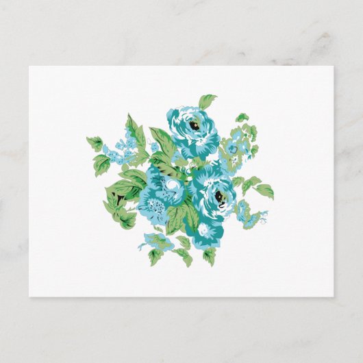 Decoratieve stijl, Mint Cream, Vormt blauw, Blauwg Briefkaart (Voorkant)