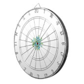 Decoratieve stijl, Mint Cream, Vormt blauw, Blauwg Dartbord (Voorkant Rechts)