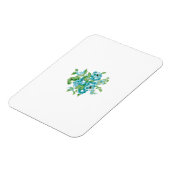 Decoratieve stijl, Mint Cream, Vormt blauw, Blauwg Magneet (Linkerzijde)