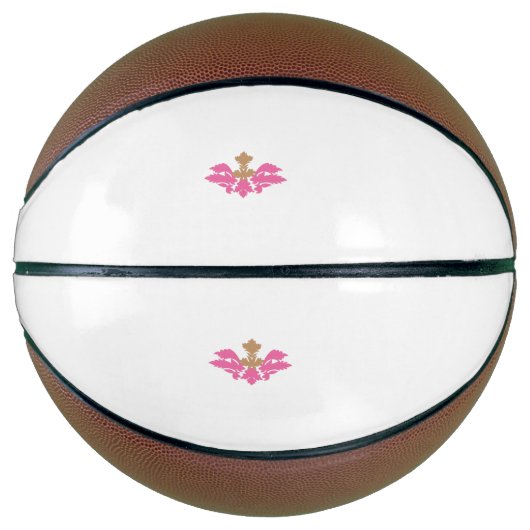 Decoratieve stijl, warm roze, Antiek messing Basketbal (Voorkant)