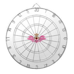 Decoratieve stijl, warm roze, Antiek messing Dartbord
