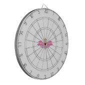 Decoratieve stijl, warm roze, Antiek messing Dartbord (Voorkant Links)