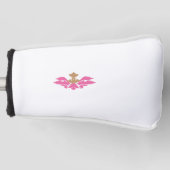 Decoratieve stijl, warm roze, Antiek messing Golfheadcover (Voorkant)