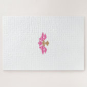 Decoratieve stijl, warm roze, Antiek messing Legpuzzel (Horizontaal)
