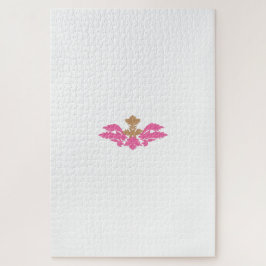 Decoratieve stijl, warm roze, Antiek messing Legpuzzel