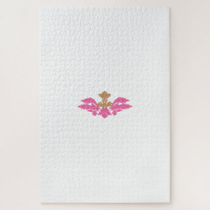 Decoratieve stijl, warm roze, Antiek messing Legpuzzel