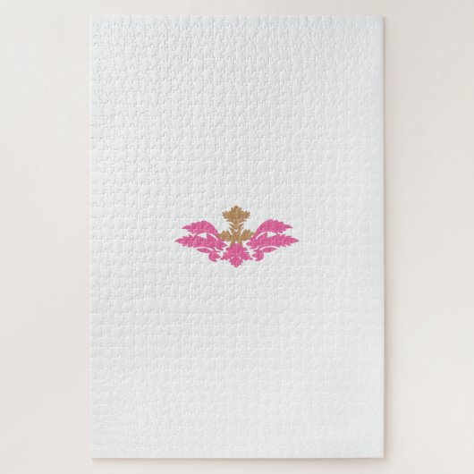 Decoratieve stijl, warm roze, Antiek messing Legpuzzel (Verticaal)