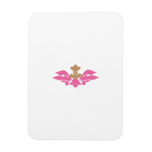 Decoratieve stijl, warm roze, Antiek messing Magneet