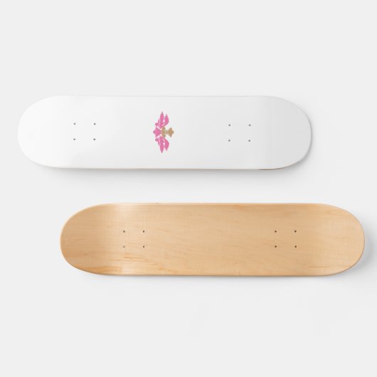 Decoratieve stijl, warm roze, Antiek messing Persoonlijk Skateboard (Horizontaal)