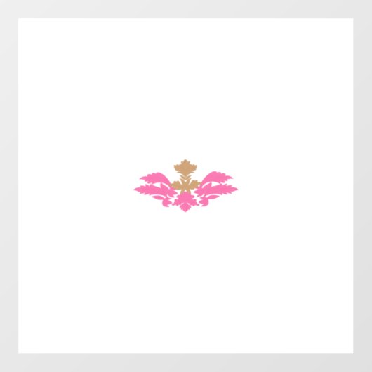 Decoratieve stijl, warm roze, Antiek messing Raamsticker (Vel)