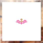 Decoratieve stijl, warm roze, Antiek messing Raamsticker (Vel 2)