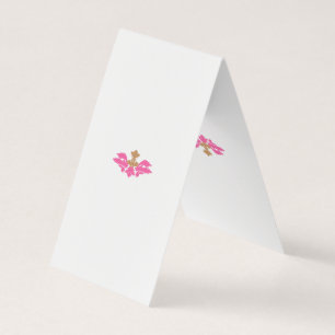 Decoratieve stijl, warm roze, Antiek messing Visitekaartje