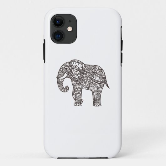 Decoratieve stijlolifant Case-Mate iPhone case (Achterkant)