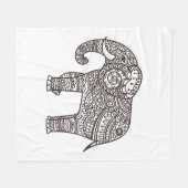 Decoratieve stijlolifant fleece deken (Voorkant (Horizontaal))