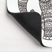 Decoratieve stijlolifant muismat (Hoek)