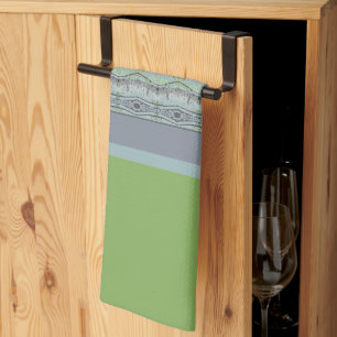 Decoratieve streep ontworpen theedoek