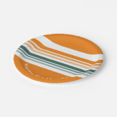 Decoratieve streep papieren bordje (Gekanteld)