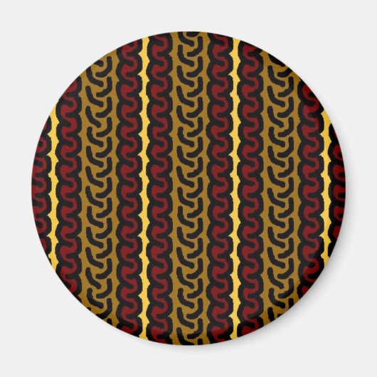 Decoratieve stripmagneet - oker/rood magneet (Voorkant)