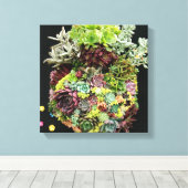 Decoratieve succulenten canvas afdruk (Insitu (Houten vloer))