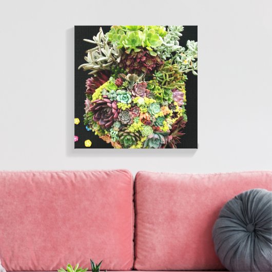Decoratieve succulenten canvas afdruk (Insitu (Woonkamer))