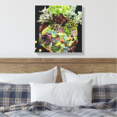 Decoratieve succulenten canvas afdruk (Insitu (Slaapkamer))
